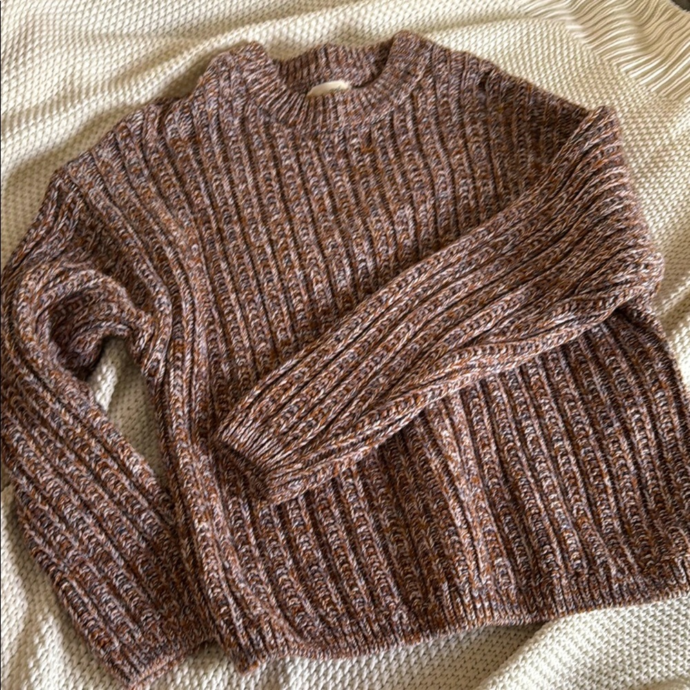 Cozy Brown Ribbed Sweater